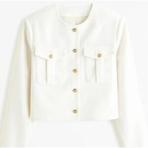 Abercrombie & Fitch Collarless Tweed Jacket size M